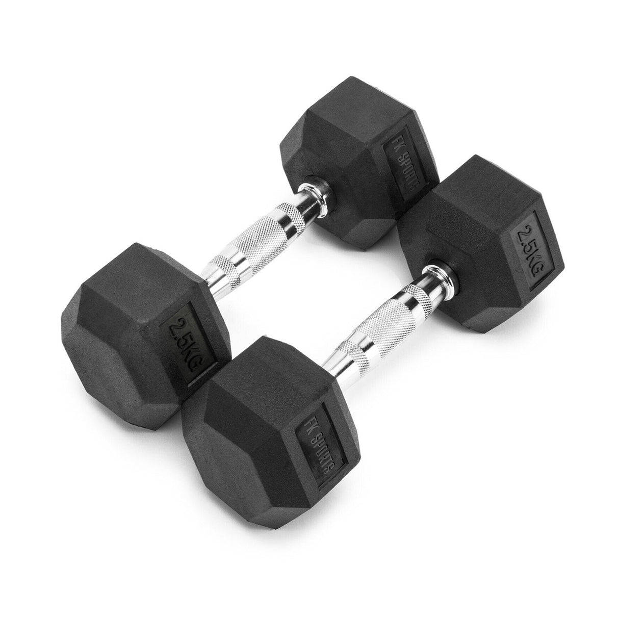 Hex Dumbbell Set – Rubber Coated Dumbbells 2.5kg–20kg | FK Sports