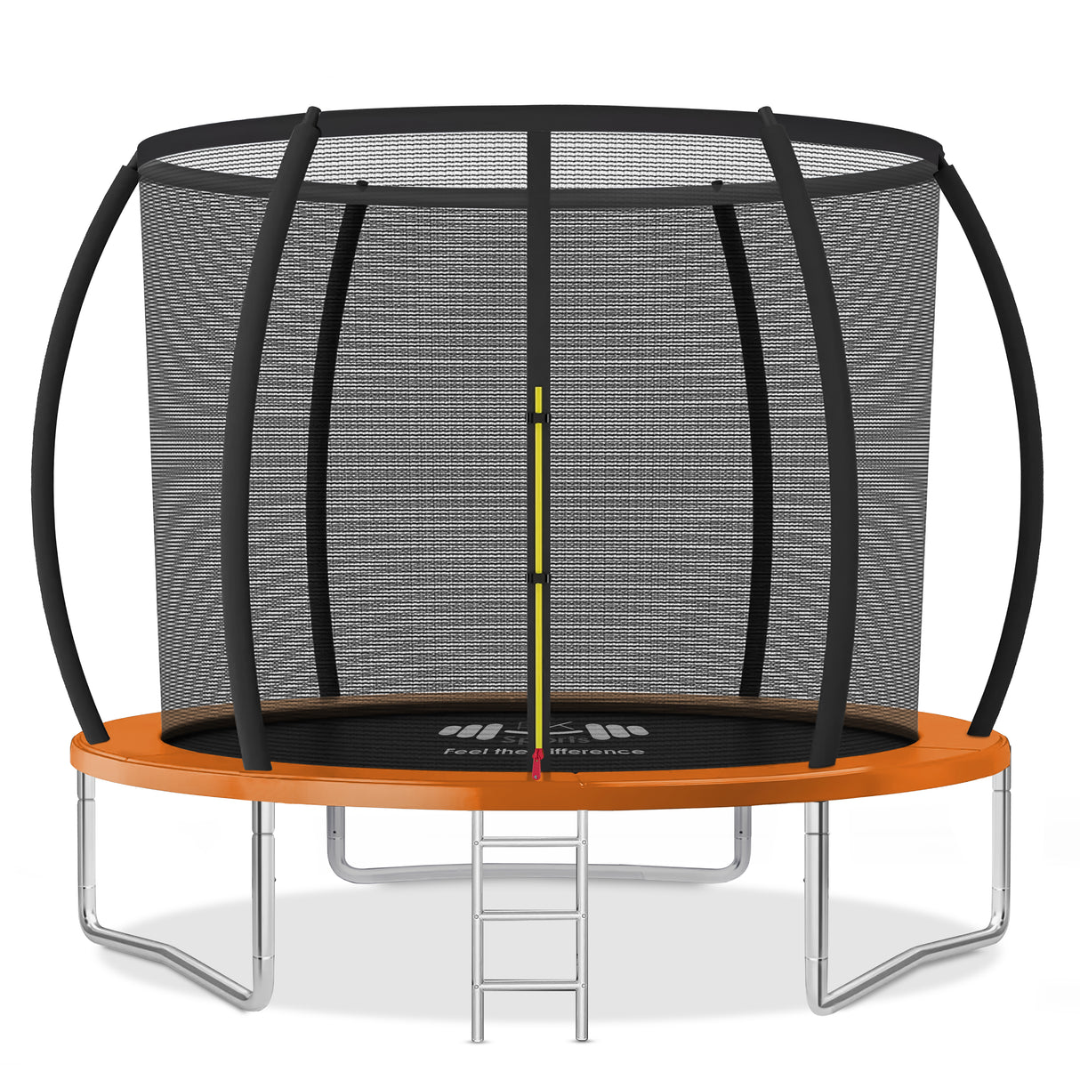 Outdoor Trampoline 6FT/8FT/10FT/12FT - Rebounder Trampoline for Toddlers, Kids & Adults with Safety Enclosure Net, Anti-tear, UV-Proof Pad, Exercise & Fitness