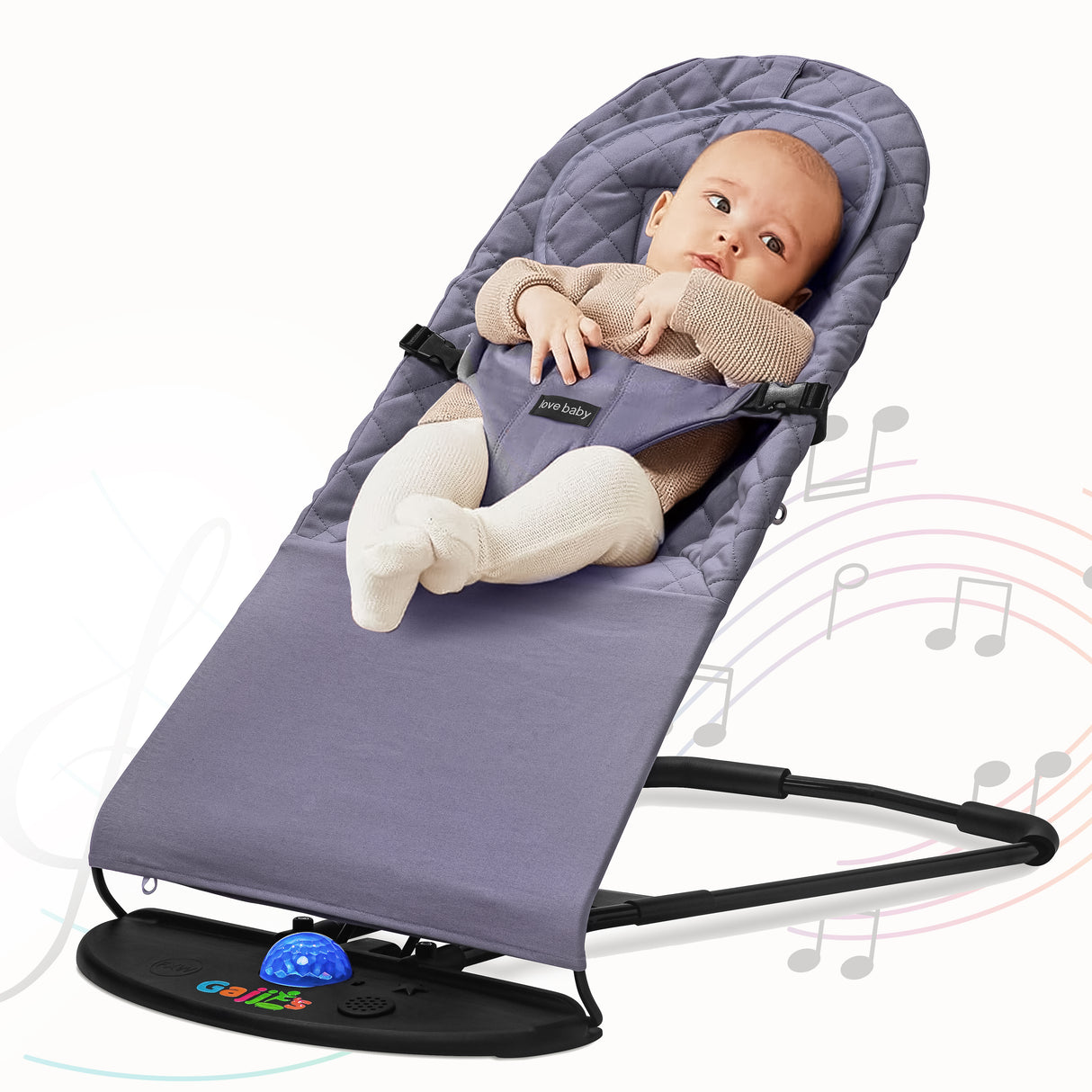 Newborn Baby Bouncer Chair – Soft, Durable & Foldable Infant Rocker Seat