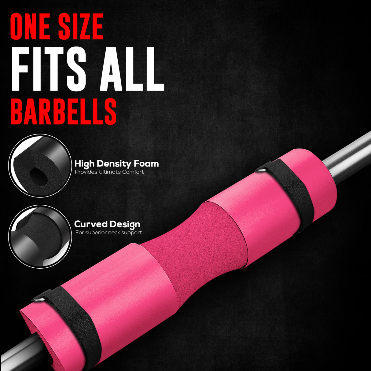 FK Sports Barbell Squat Pad – Extra-Thick Foam Cushion for Neck & Shoulder Support