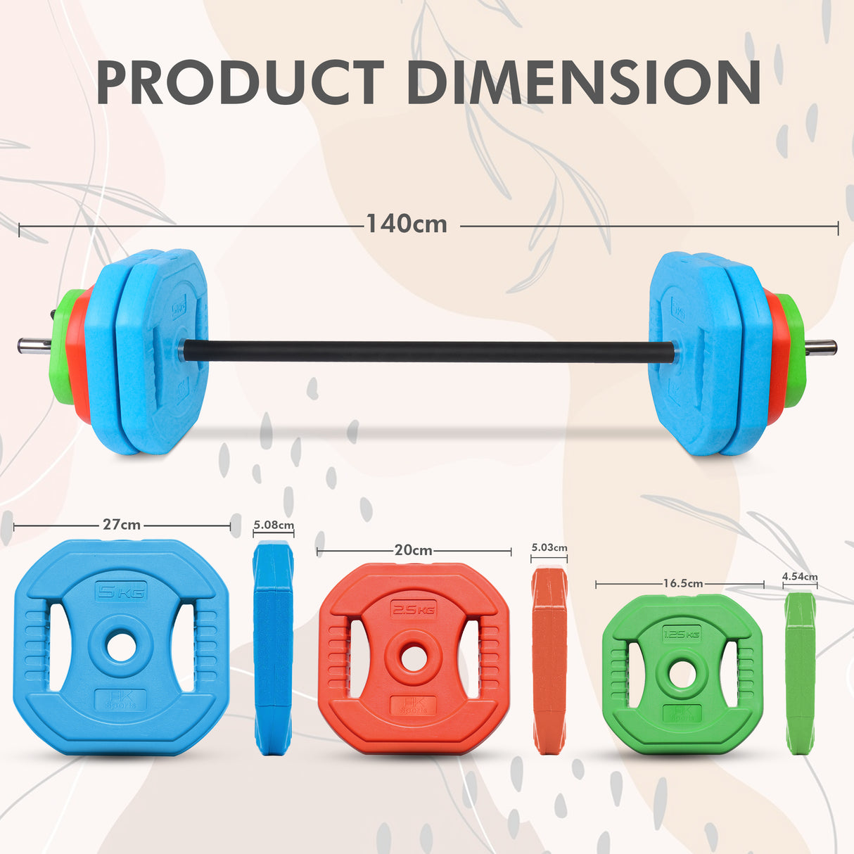 20KG–30KG Barbell Weight Set – Strength Training Pump Set Kit for Home Gym Workout