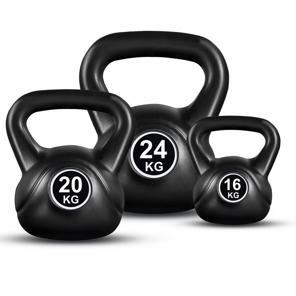 Kettlebell Set – 60kg Heavy Vinyl Coated Kettlebells for Advanced Training