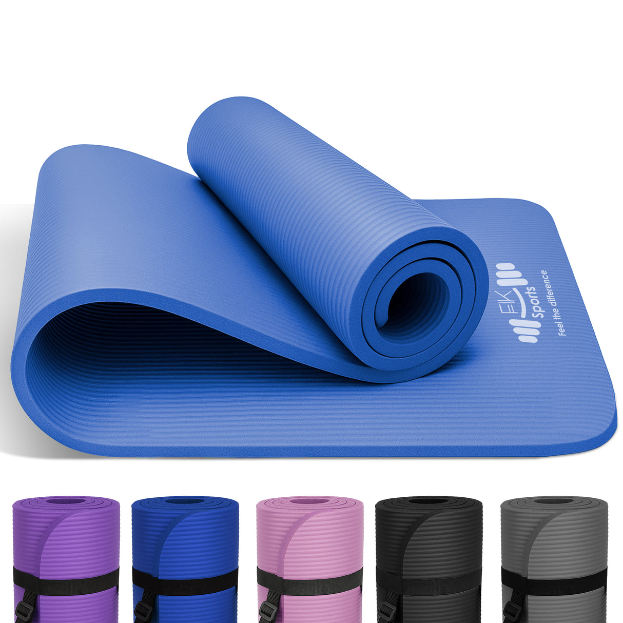 Yoga Mat 20mm Extra Thick NBR Foam, 183 x 61 cm, Non-Slip, With Carry Bag & Strap
