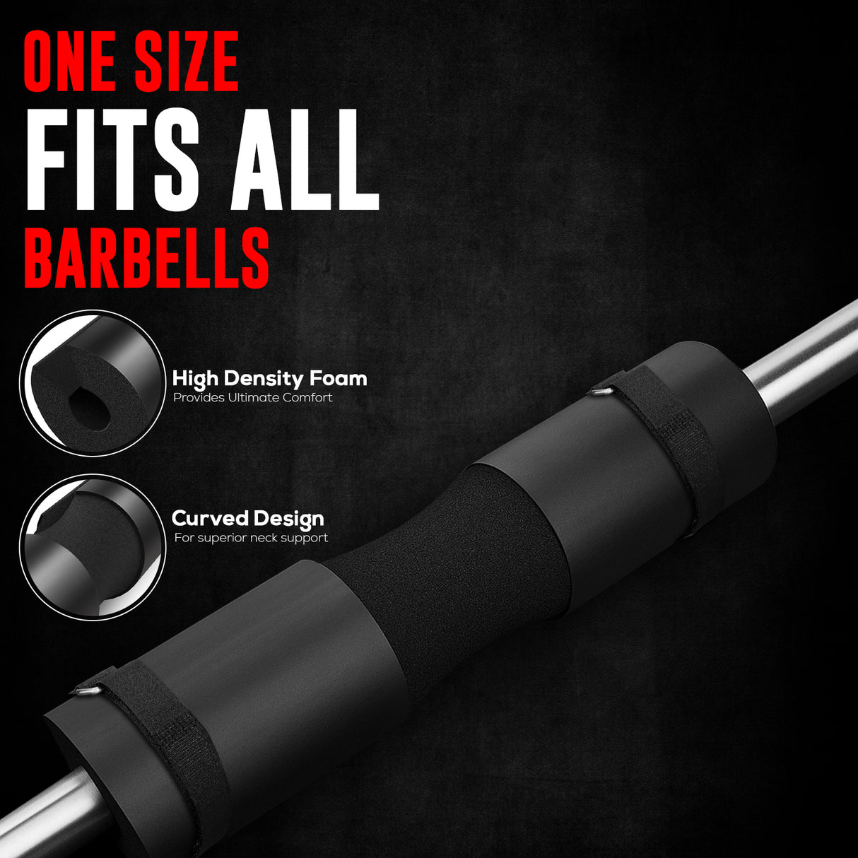 FK Sports Barbell Squat Pad – Extra-Thick Foam Cushion for Neck & Shoulder Support