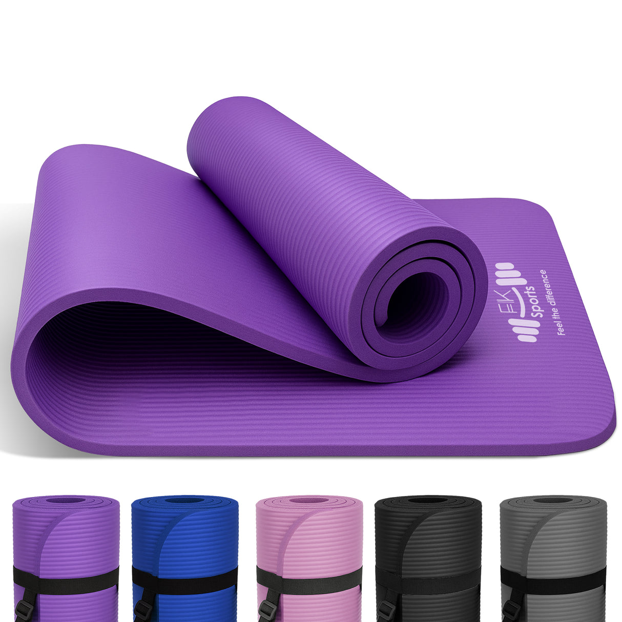 Yoga Mat 20mm Extra Thick NBR Foam, 183 x 61 cm, Non-Slip, With Carry Bag & Strap