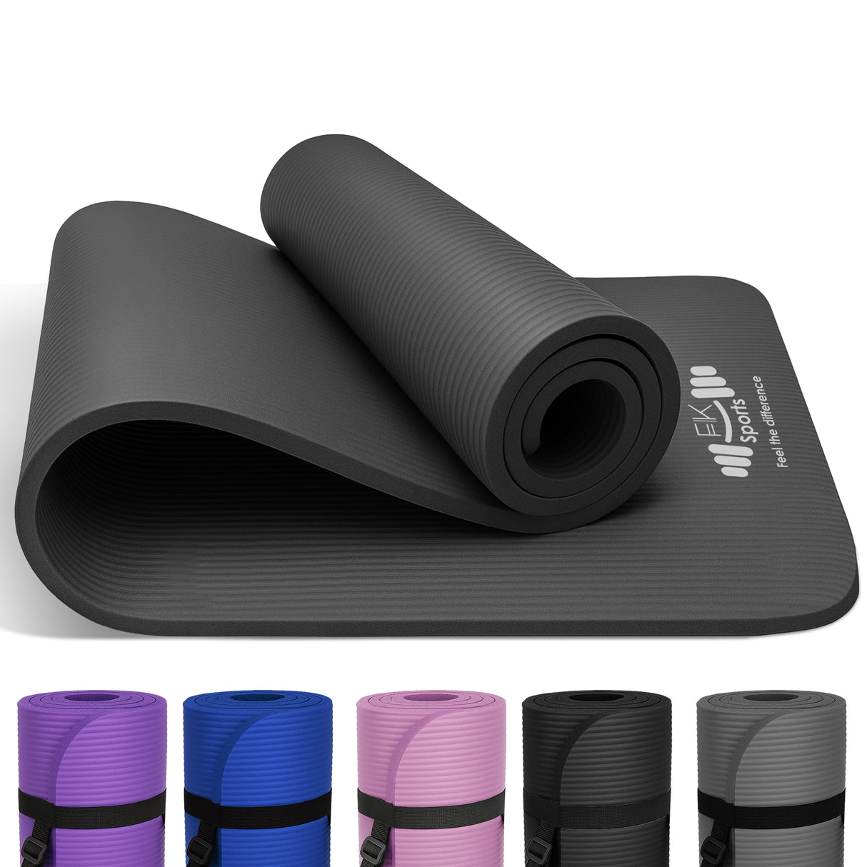 Yoga Mat 20mm Extra Thick NBR Foam, 183 x 61 cm, Non-Slip, With Carry Bag & Strap