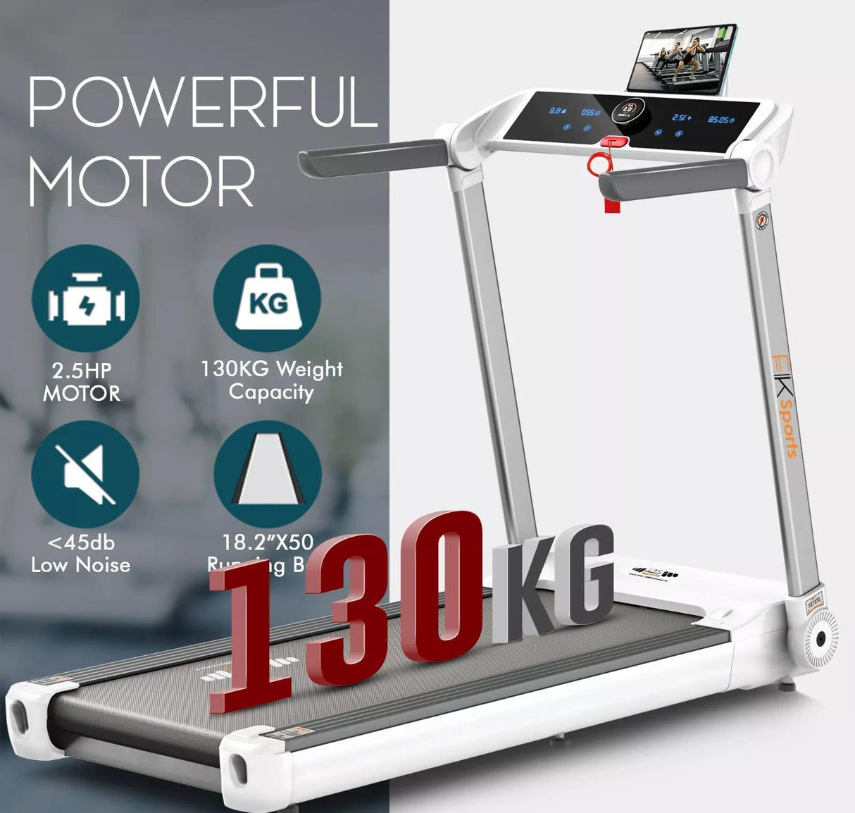 Folding Electric Treadmill Running Machine – Motorised Walking Pad for Home Gym Fitness