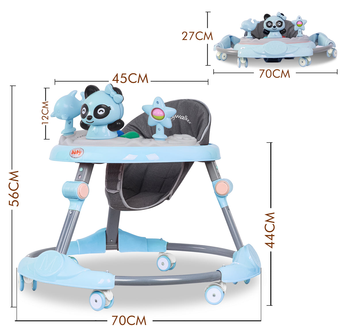 Baby Walker Bouncer First Steps Push Along Activity Music Ride On Car Melody UK