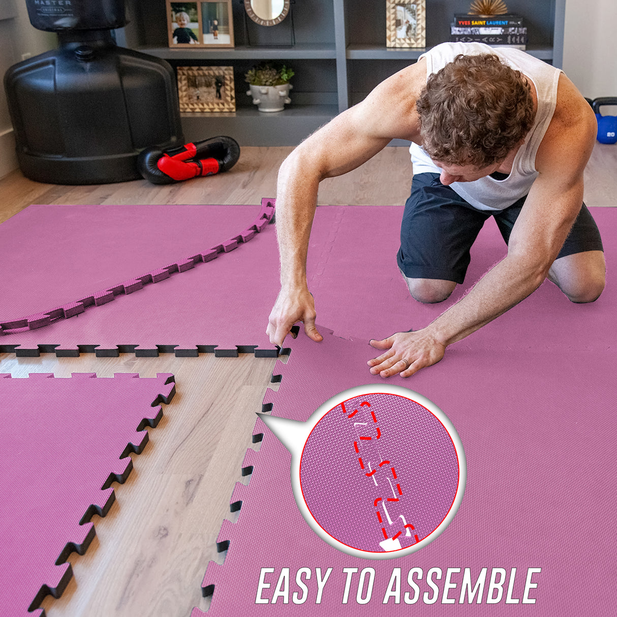 Eva Interlocking Mats Cross Pattern 12mm 60x60cm