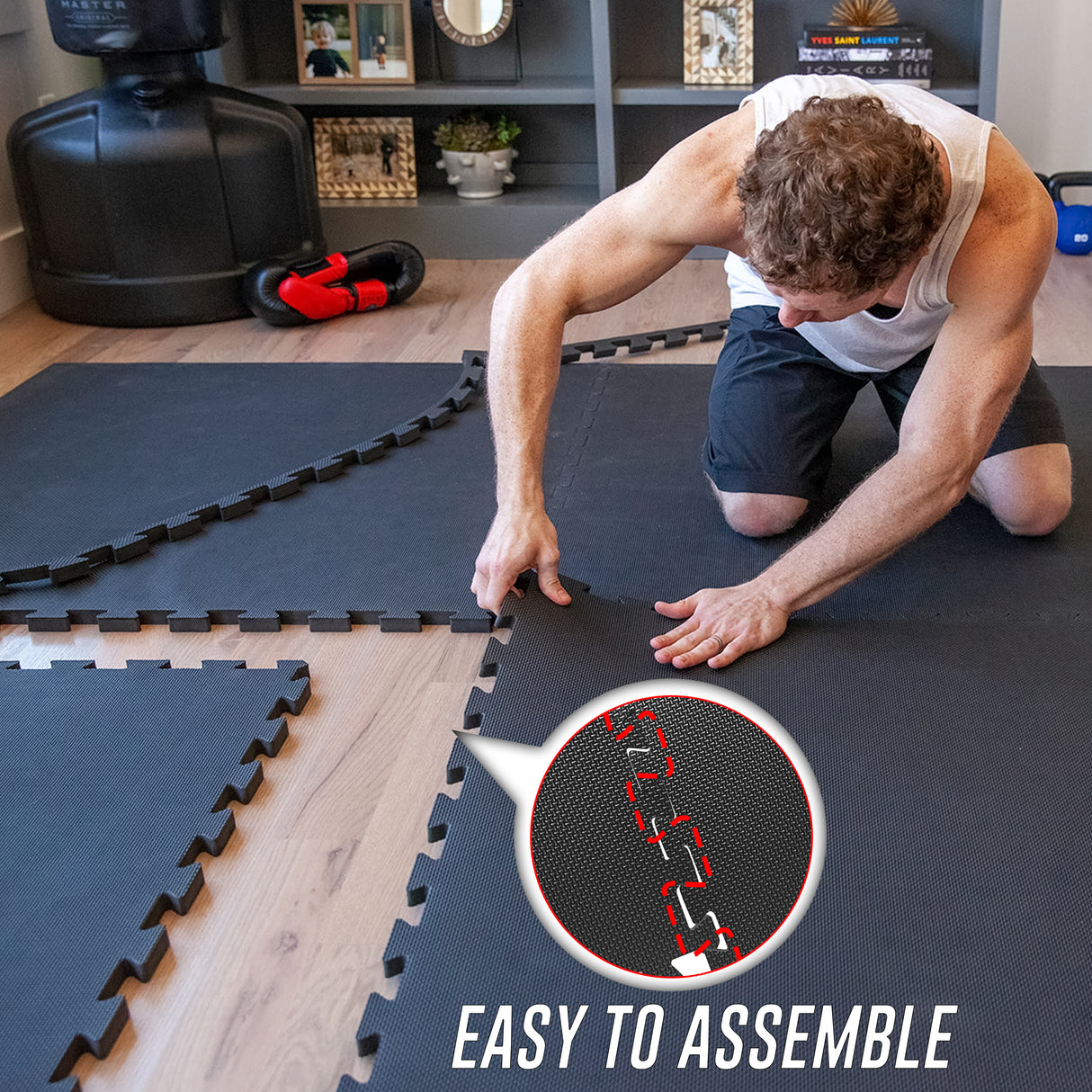 Eva Interlocking Mats Cross Pattern 12mm 60x60cm