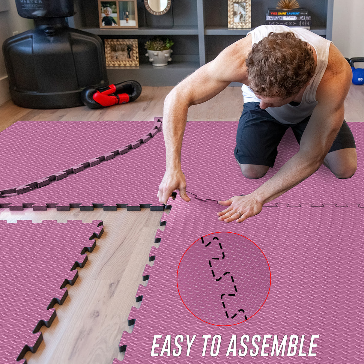 Eva Interlocking Mats Leaf Pattern 12mm 60x60cm