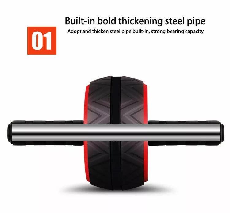 Ab Roller with Large Knee Mat – Ab Wheel Exercise Equipment for Core & Abdominal Workouts at Home or Gym