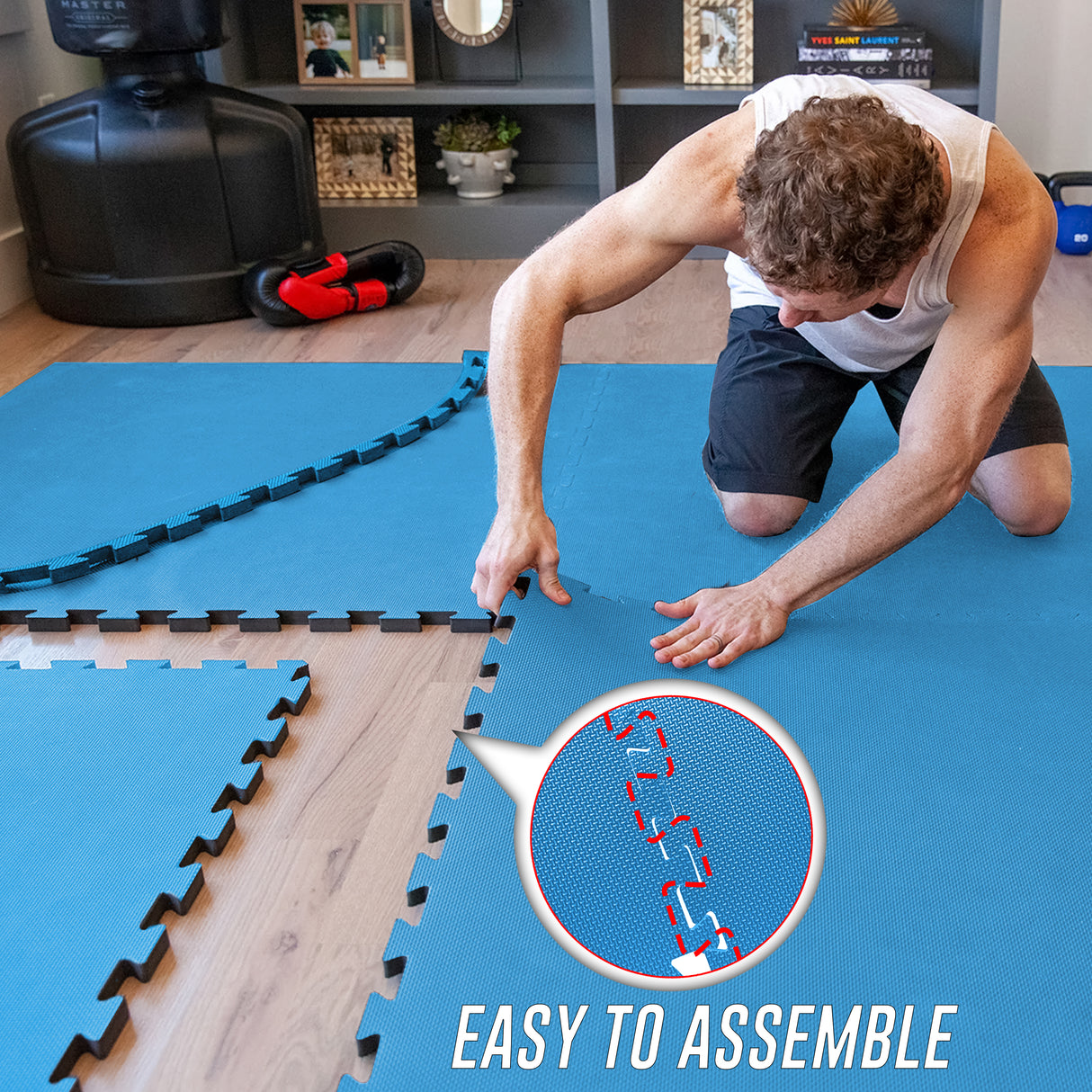 Eva Interlocking Mats Cross Pattern 12mm 60x60cm