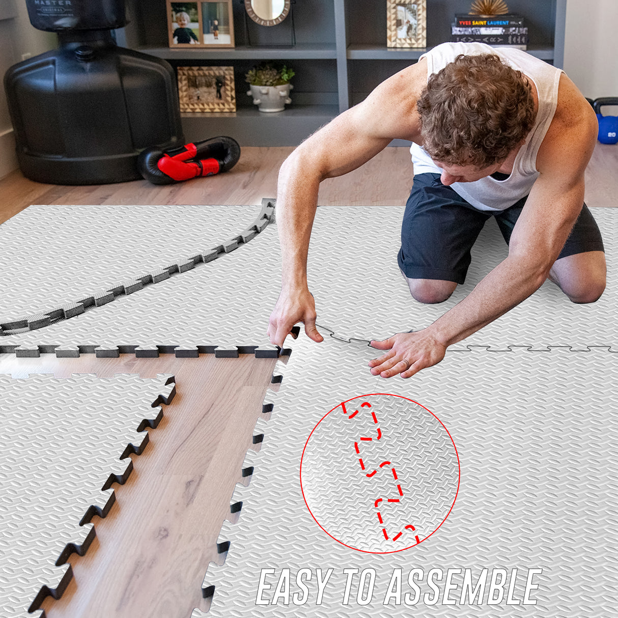 Eva Interlocking Mats Leaf Pattern 12mm 60x60cm