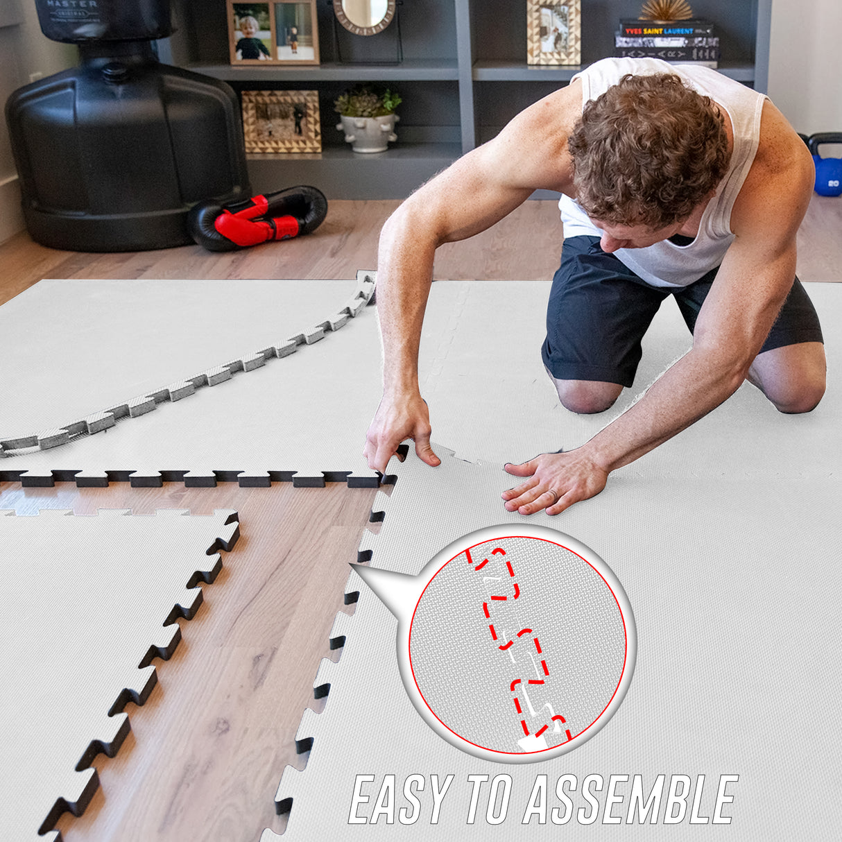 Eva Interlocking Mats Cross Pattern 12mm 60x60cm