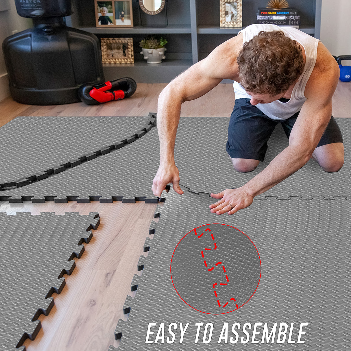 Eva Interlocking Mats Leaf Pattern 12mm 60x60cm