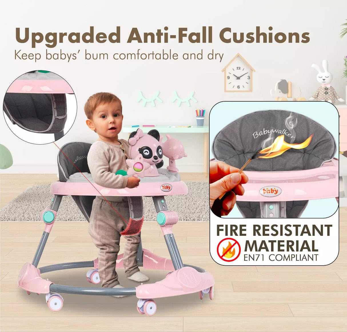 Baby Walker Bouncer First Steps Push Along Activity Music Ride On Car Melody UK