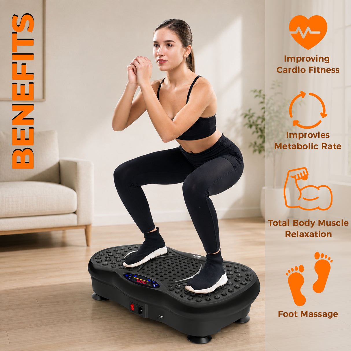 FK Sports Vibration Plate Machine | Full-Body Fitness Platform for Home Workout