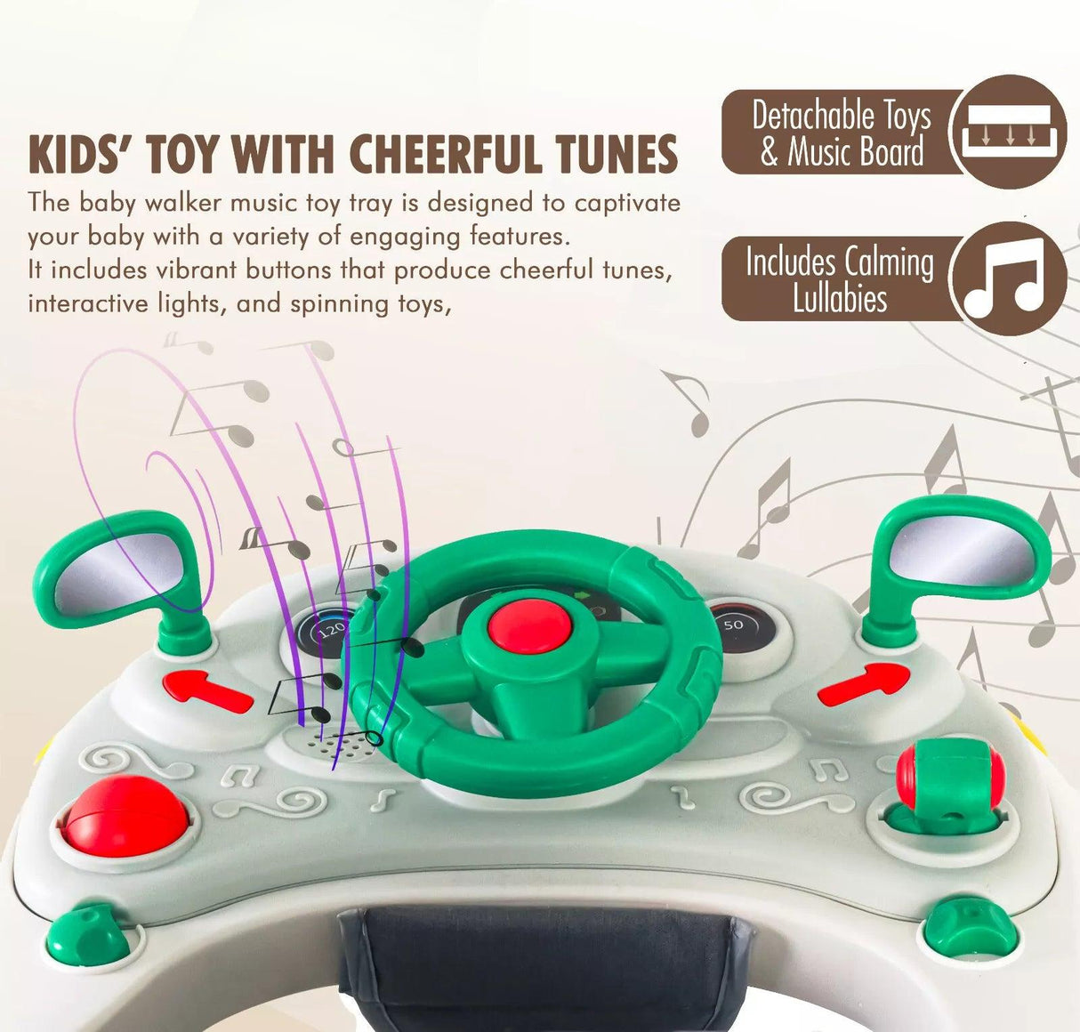 Baby Walker/Rocker Bouncer First Steps Push Along Activity Music Ride On Car UK