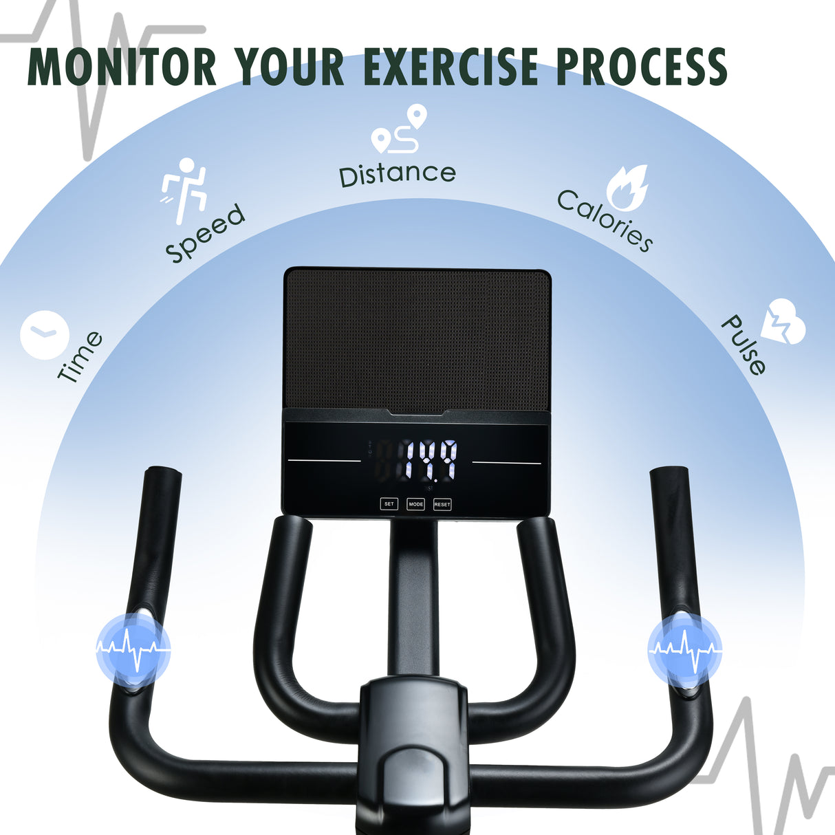 Exercise Bike Cardio Cycle Indoor Training LCD Screen 10KG Flywheel Fitness Gym