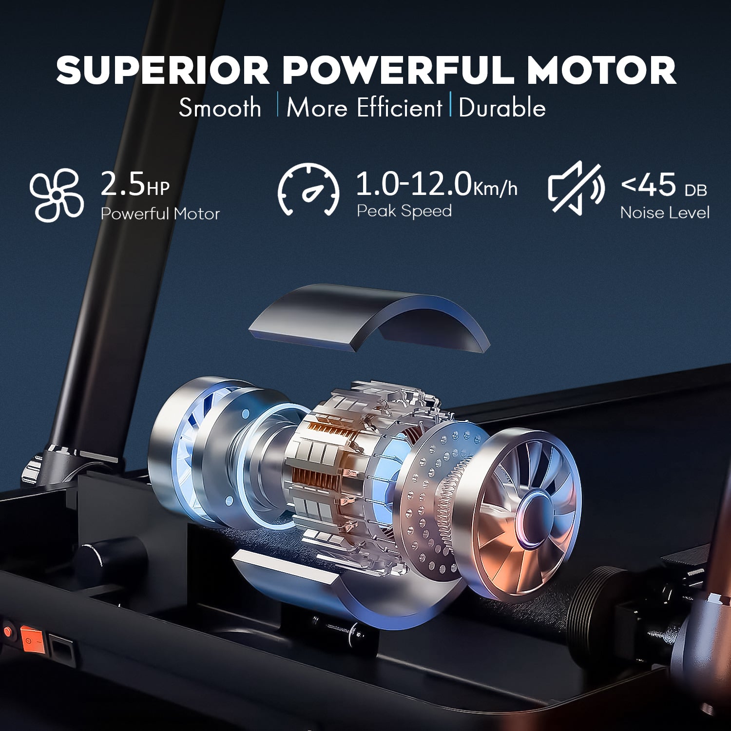 Walking Pad – Foldable Under Desk Treadmill, 12 Km/h, Home & Office Fitness