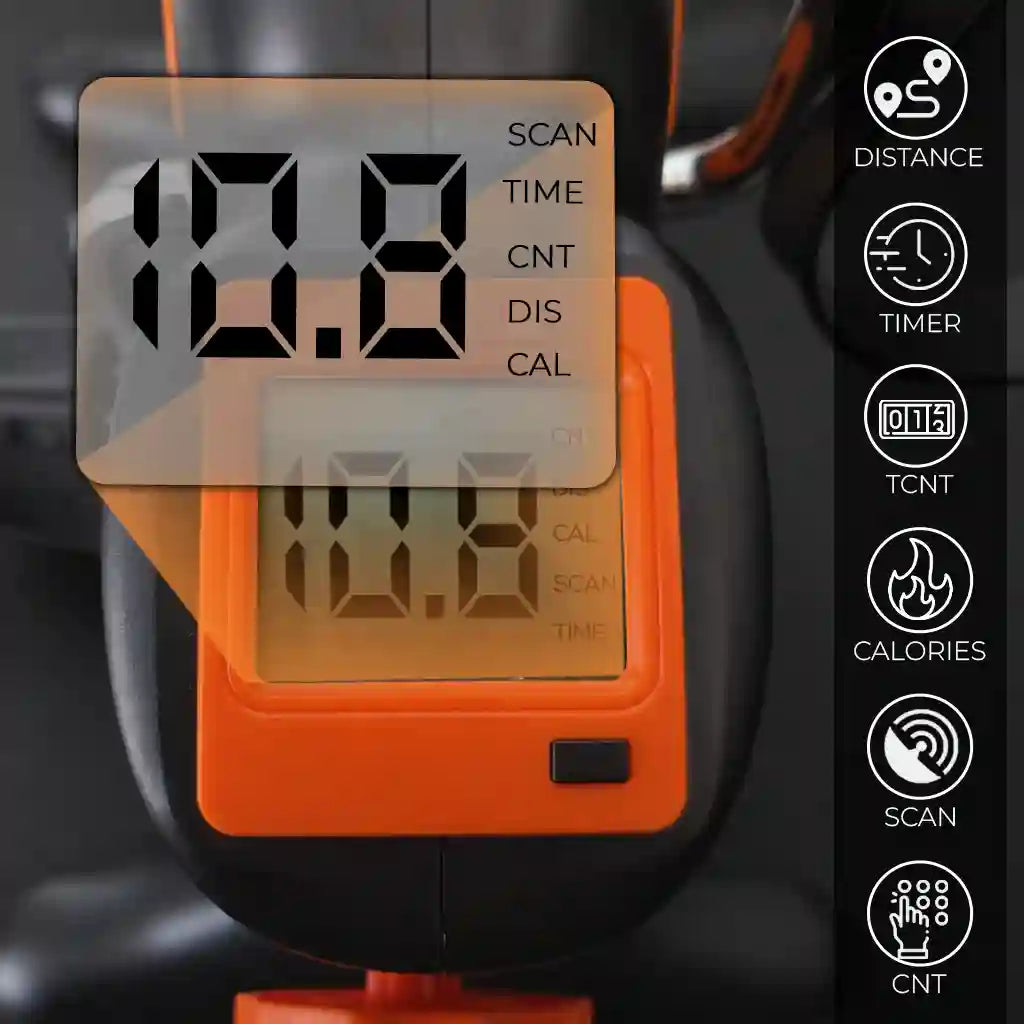 Black Mini Exercise Bike Pedal Exerciser with LCD Display – Compact Home Fitness Trainer