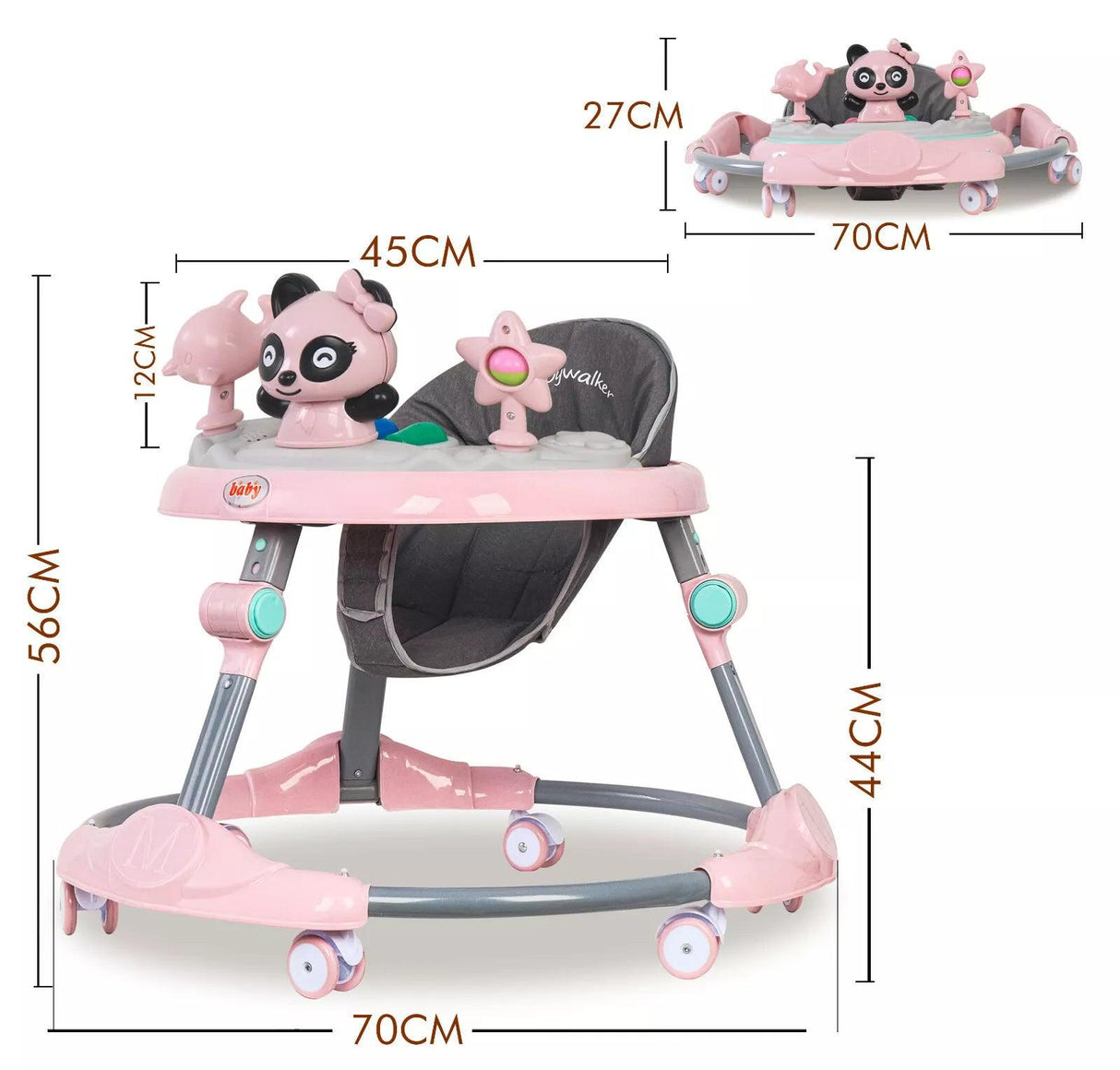Baby Walker Bouncer First Steps Push Along Activity Music Ride On Car Melody UK