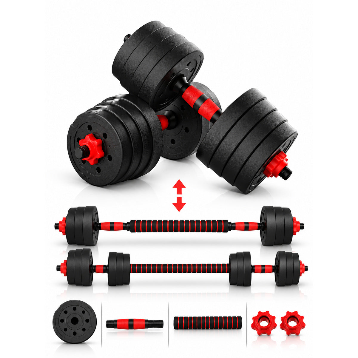 Adjustable Dumbbell & Barbell Set with Adjustable Sit Up Bench