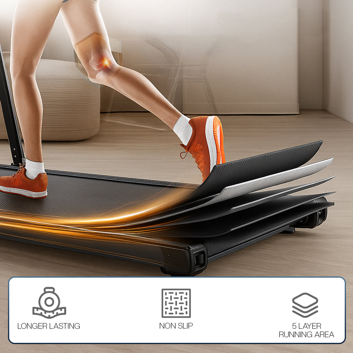 Walking Pad – Foldable Under Desk Treadmill, 12 Km/h, Home & Office Fitness
