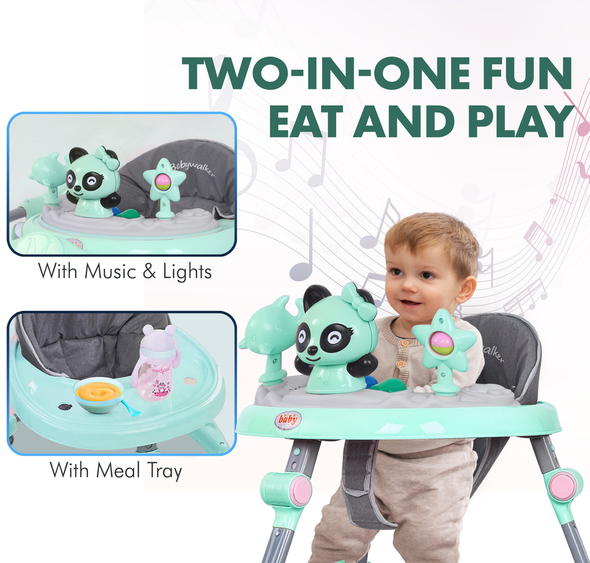 Baby Walker Bouncer First Steps Push Along Activity Music Ride On Car Melody UK