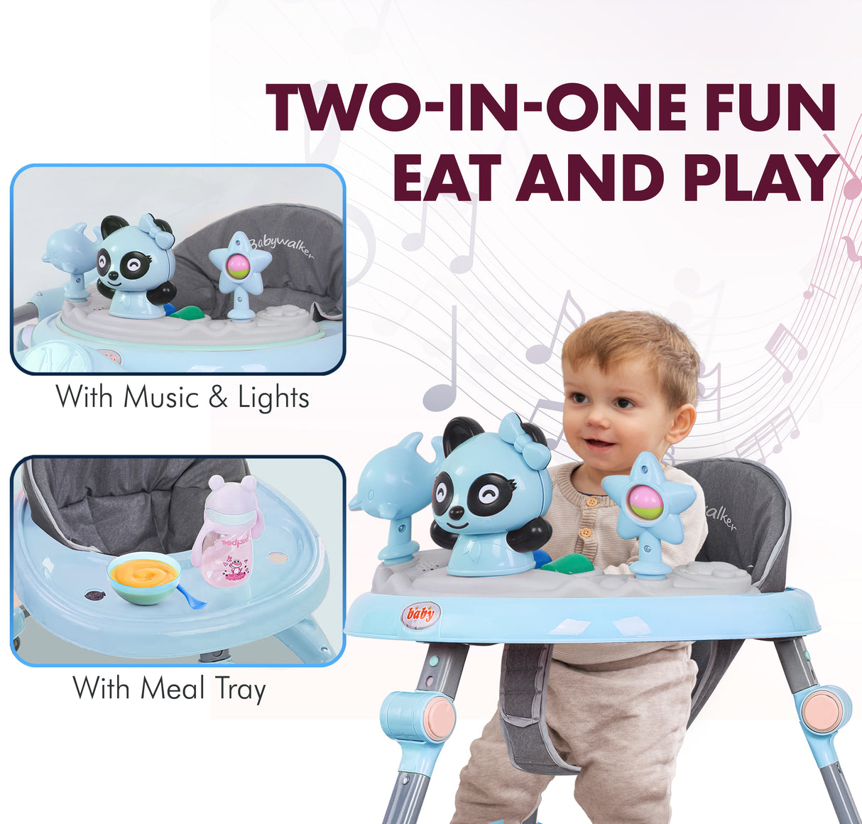 Baby Walker Bouncer First Steps Push Along Activity Music Ride On Car Melody UK