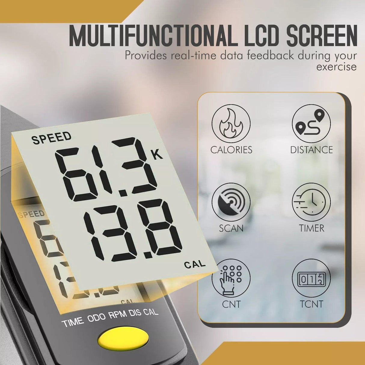 Mini Exercise Bike – Under Desk Pedal Exerciser with 8-Level Magnetic Resistance & LCD Display – Quiet Workout Machine for Arms & Legs at Home