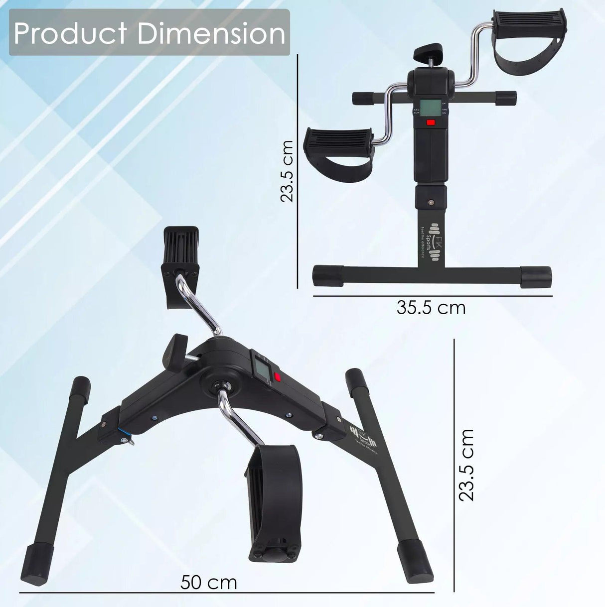 Mini Exercise Bike – Portable Pedal Exerciser with LCD Screen & Adjustable Resistance for Arm & Leg Workout