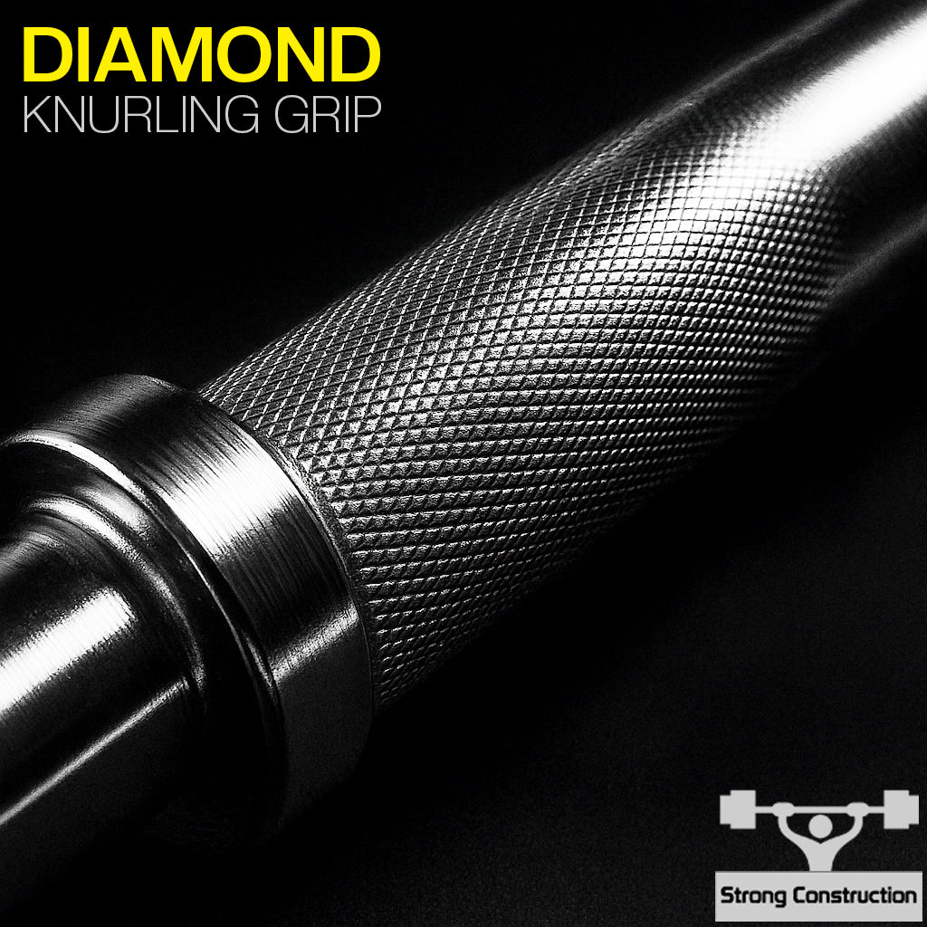 Standard 1" Chrome Barbell – 4ft, 5ft, 6ft, 7ft | Knurled Grip, Collars Included | Fits 1" Weight Plates – Home Gym & Strength Training