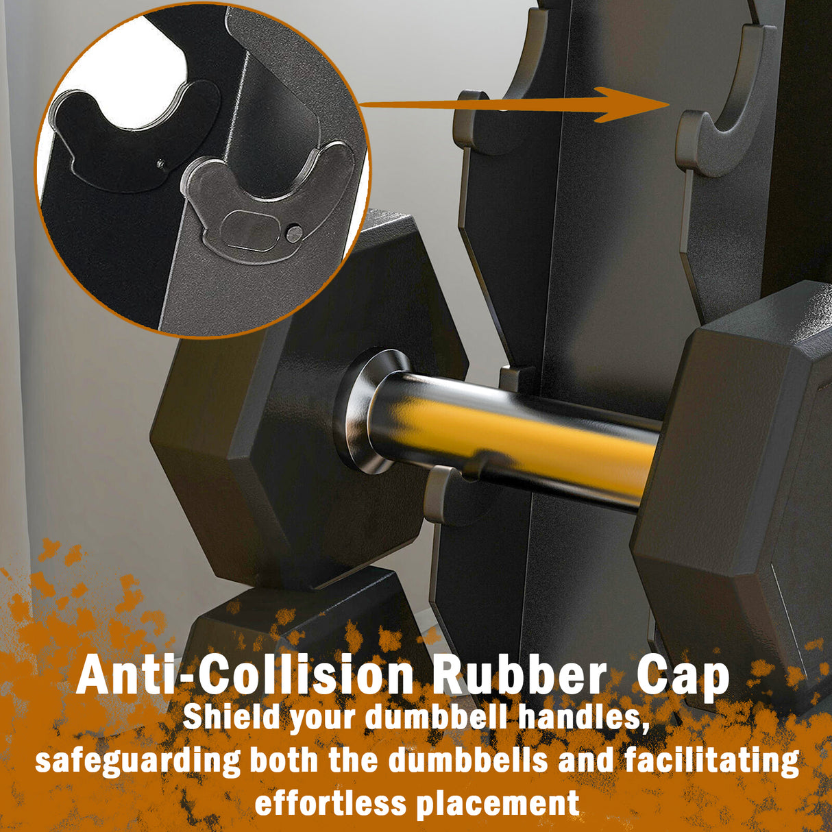 5-Tier Dumbbell Rack Stand – Heavy-Duty Steel Weight Storage for Home Gym