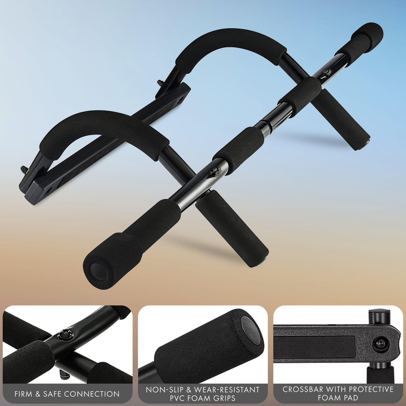 Pull Up Bar Doorway – Home Gym Chin-Up & Dip Bar for Strength Training & Full-Body Workouts