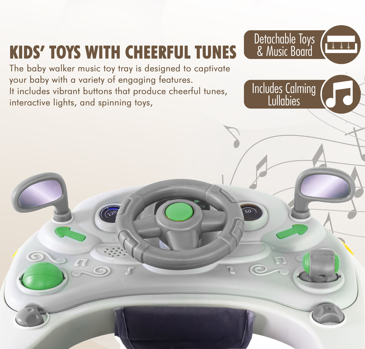 Baby Walker/Rocker Bouncer First Steps Push Along Activity Music Ride On Car UK