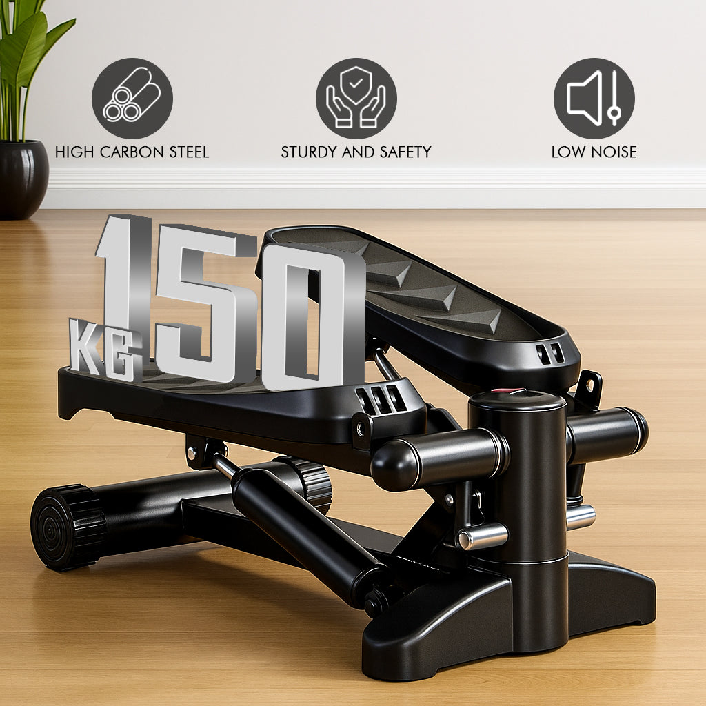 Twist Stepper Machine – Compact Mini Stepper for Home Cardio with LCD Display & Bands