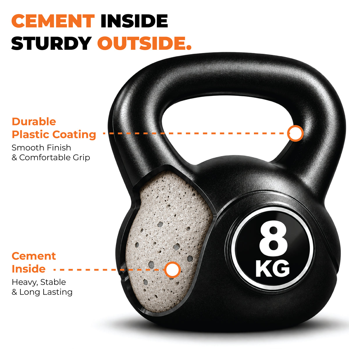 Vinyl Coated Kettlebells – Heavy Weight Kettlebell Set for Home Gym Workouts (2kg to 24kg) – Strength Training for Men & Women