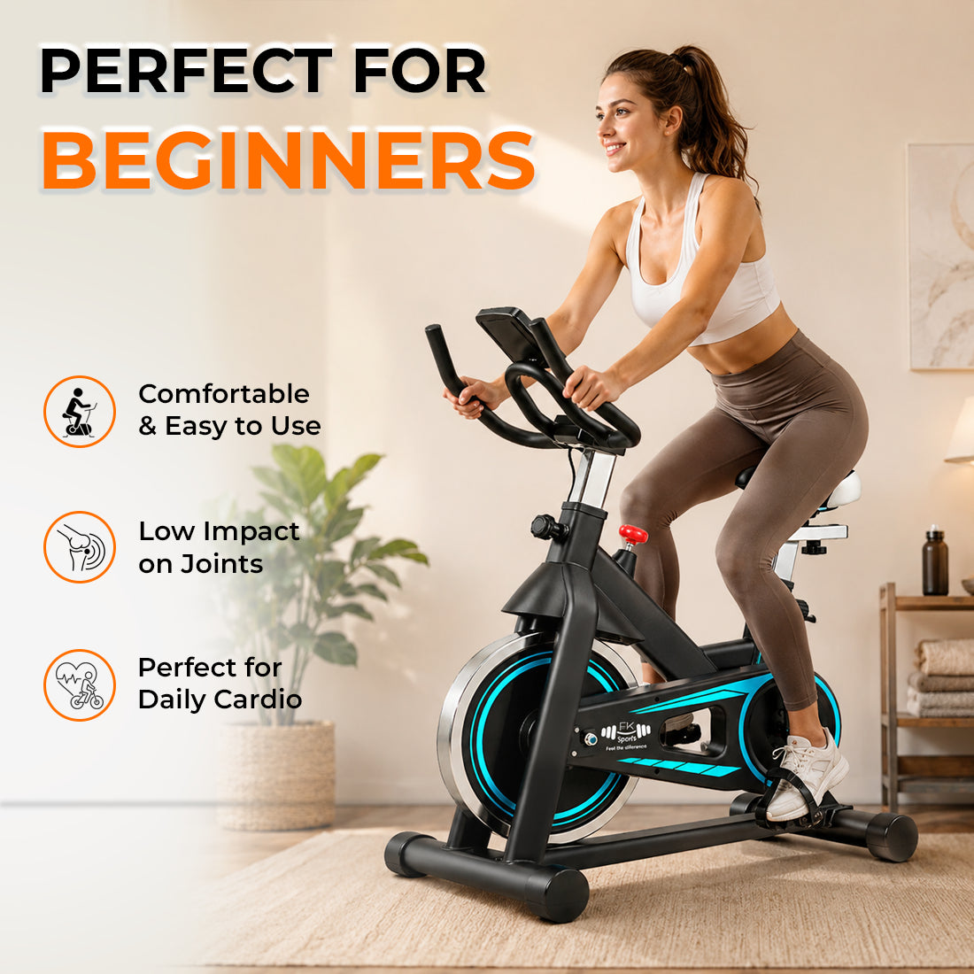 Exercise Bike Cardio Cycle Indoor Training LCD Screen 8KG-10Kg Flywheel Optional Fitness Gym