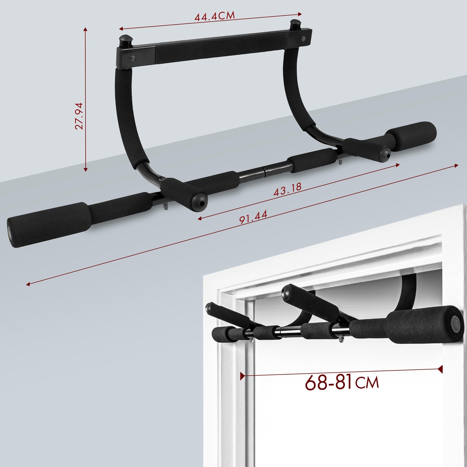 Pull Up Bar Doorway – Home Gym Chin-Up & Dip Bar for Strength Training & Full-Body Workouts