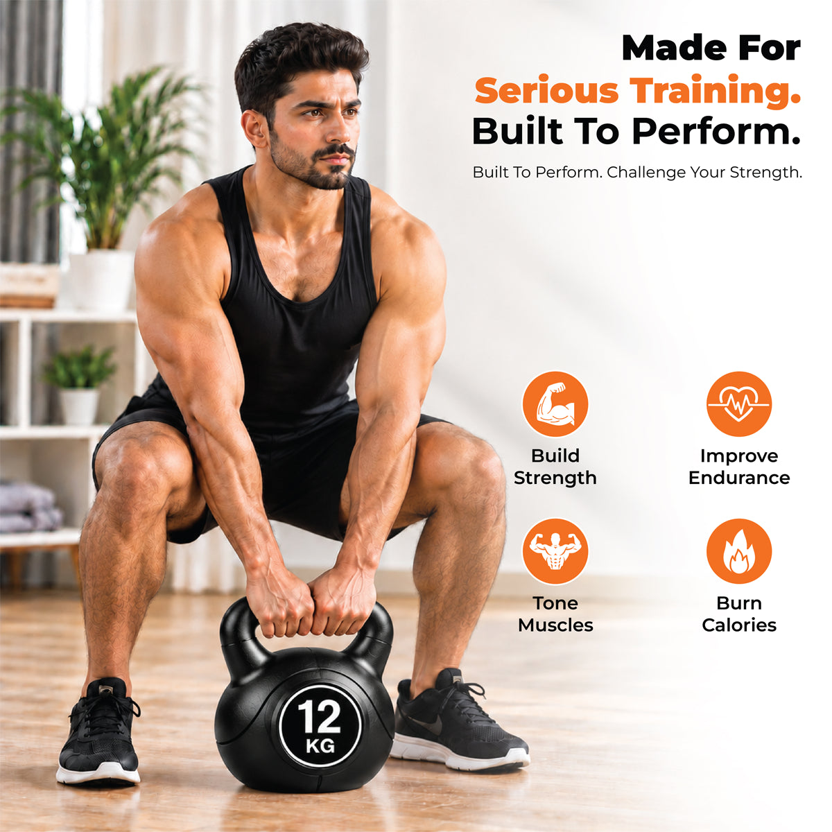 Vinyl Coated Kettlebells – Heavy Weight Kettlebell Set for Home Gym Workouts (2kg to 24kg) – Strength Training for Men & Women
