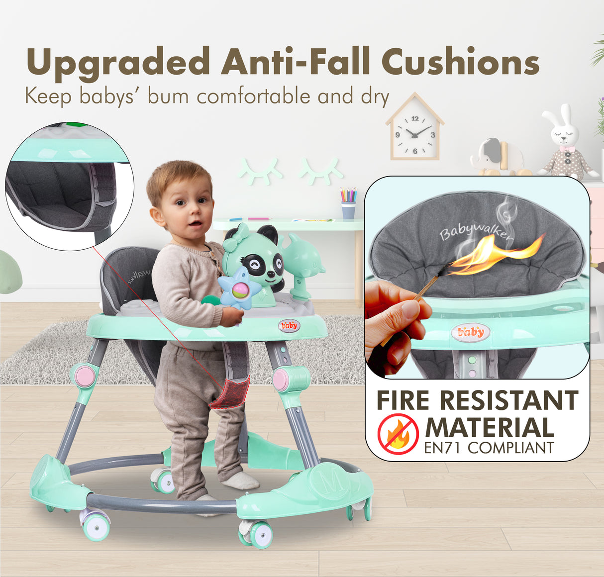 Baby Walker Bouncer First Steps Push Along Activity Music Ride On Car Melody UK