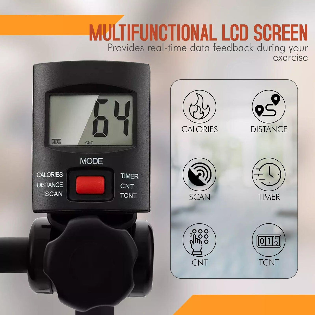 Mini Exercise Bike Portable Pedal Exerciser Resistance Cycle Indoor Gym Fitness