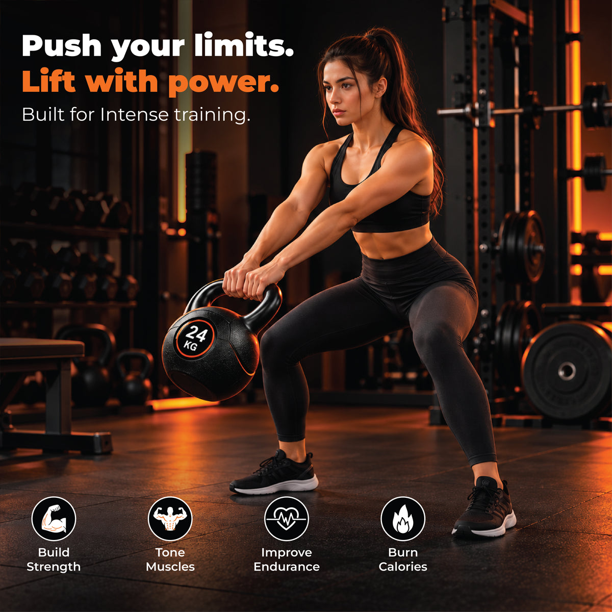 Vinyl Coated Kettlebells – Heavy Weight Kettlebell Set for Home Gym Workouts (2kg to 24kg) – Strength Training for Men & Women