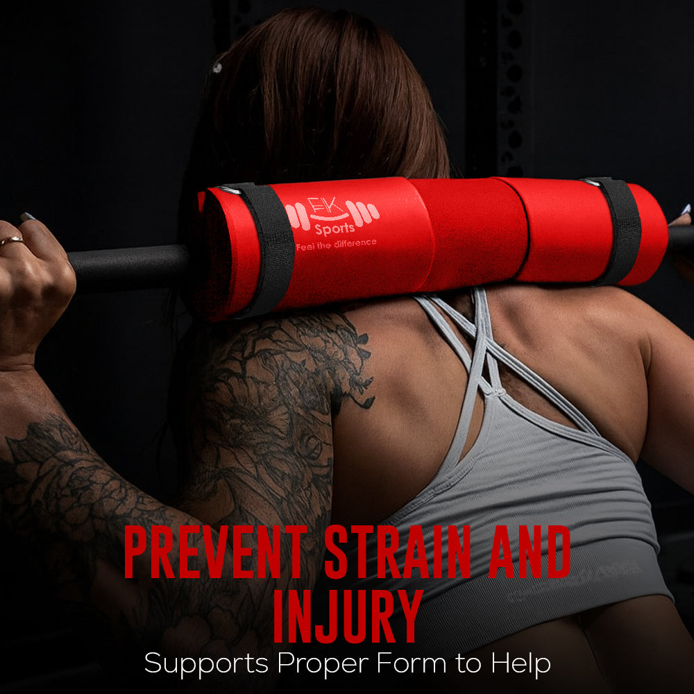 FK Sports Barbell Squat Pad – Extra-Thick Foam Cushion for Neck & Shoulder Support