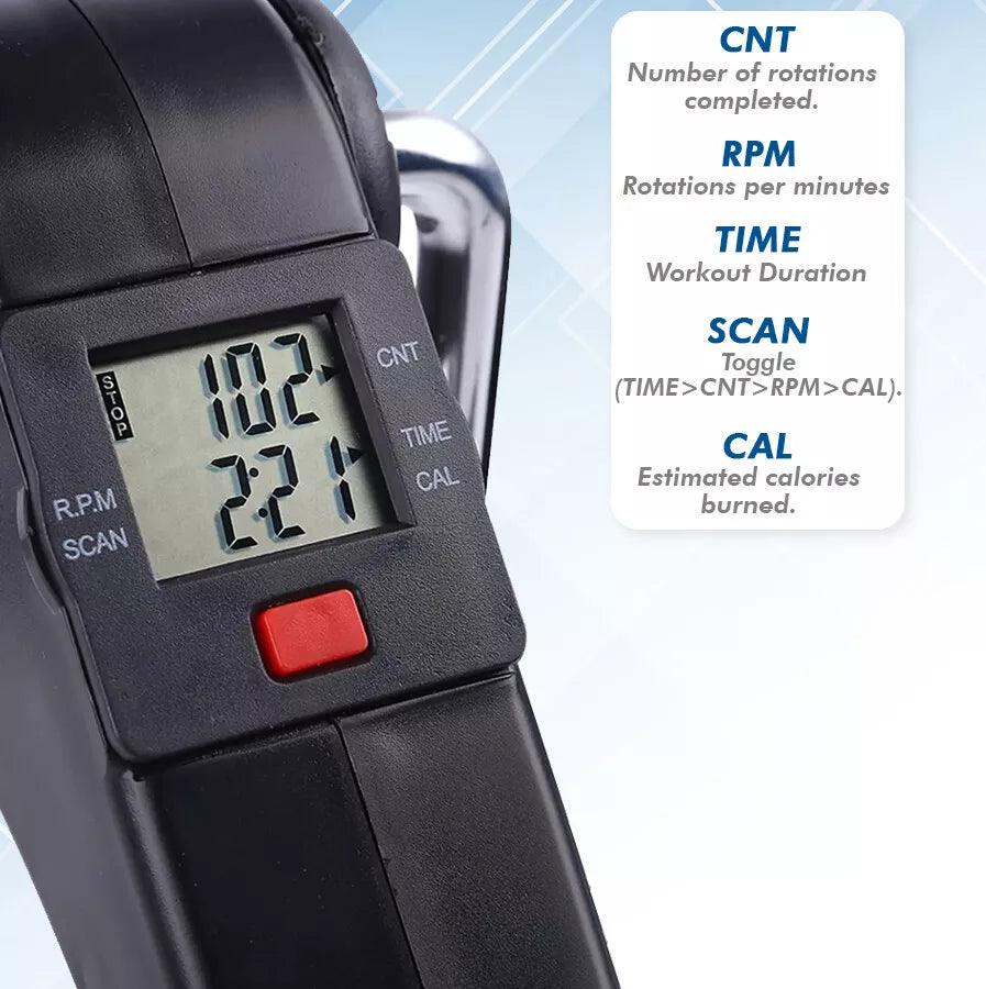 Mini Exercise Bike – Portable Pedal Exerciser with LCD Screen & Adjustable Resistance for Arm & Leg Workout