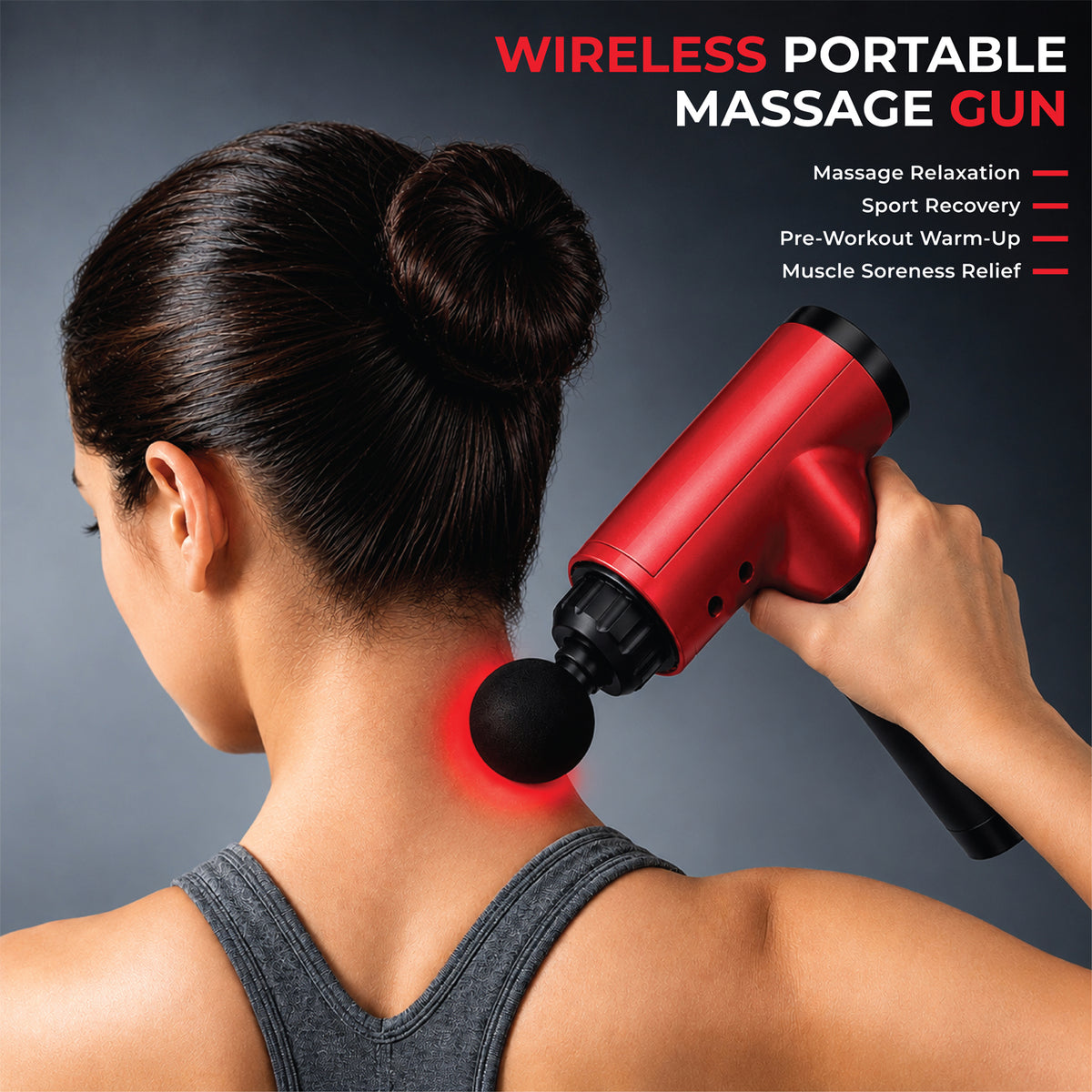Massage Gun – 6 Speed Percussion Deep Tissue Muscle Massager | FK Sports
