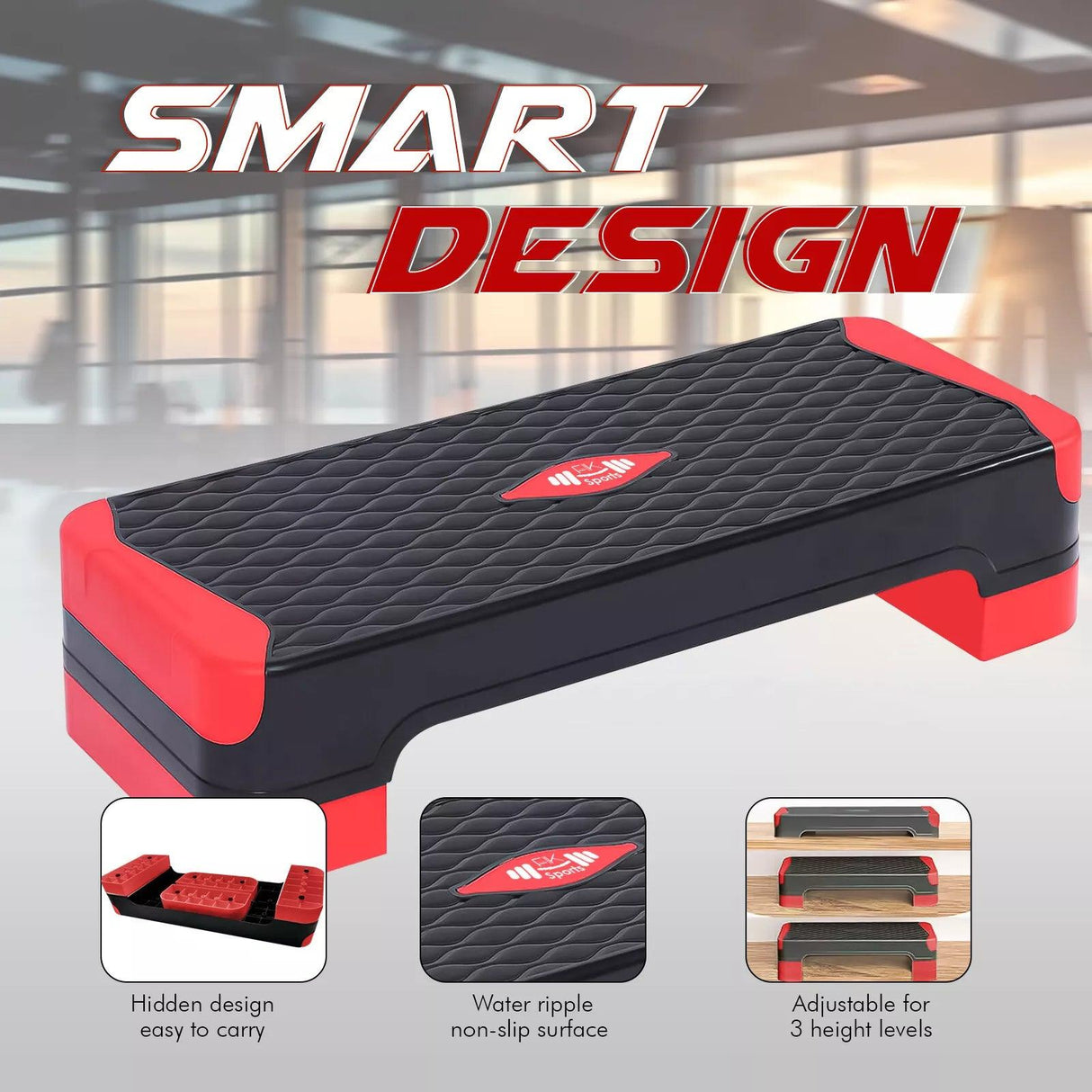 Aerobic Stepper Adjustable Height 2 Levels Exercise Stepper for Home Yoga