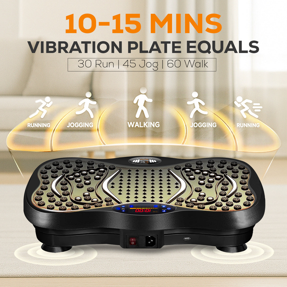 FK Sports Vibration Plate Machine | Full-Body Fitness Platform for Home Workout